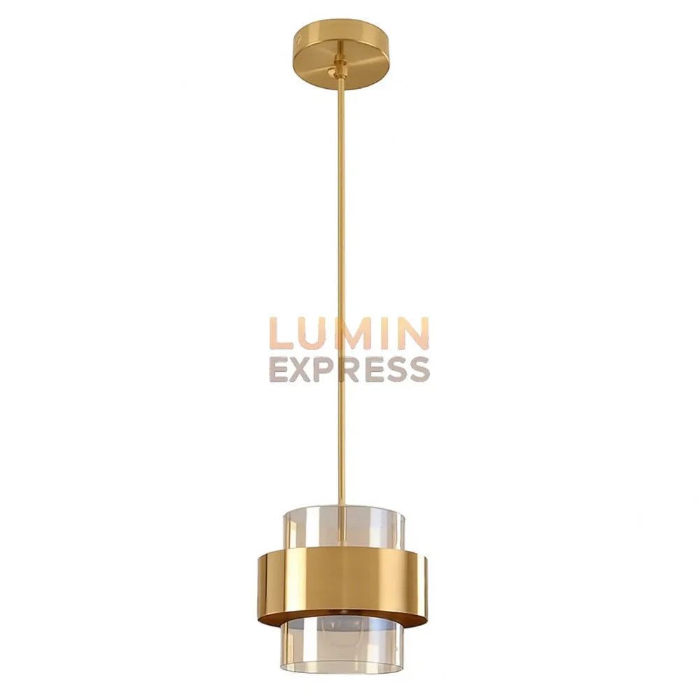 Luminaire suspendu CUBO en verre ambre – Suspension élégante et design au Maroc