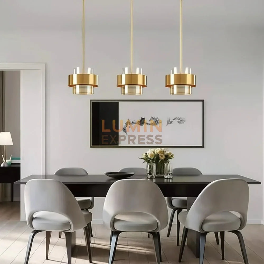 Suspension moderne CUBO en verre ambre – Suspension décorative pour salon, salle à manger ou chambre au Maroc