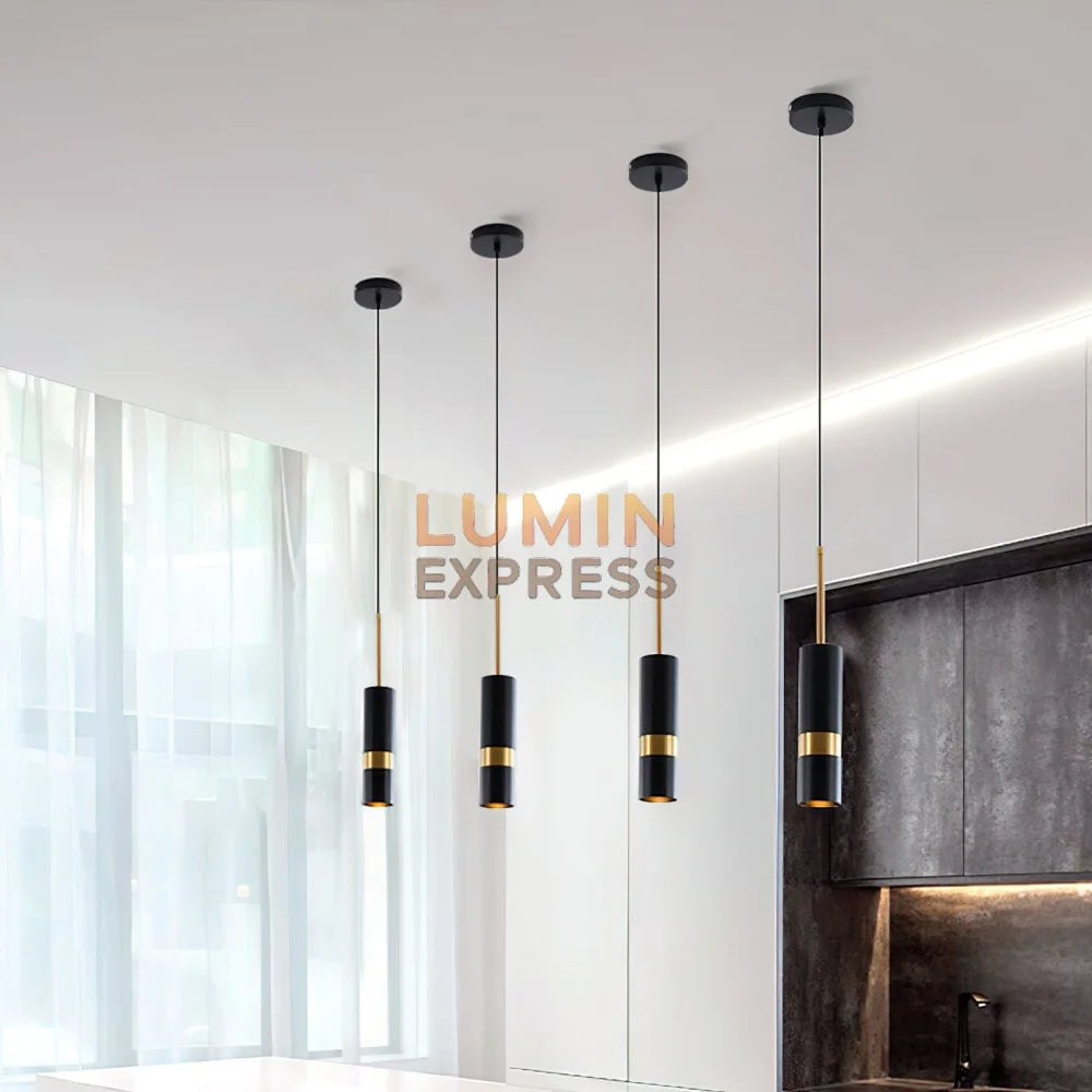 Suspension ELVOR Black — luminaire salle à manger Maroc, éclairage moderne et minimaliste.