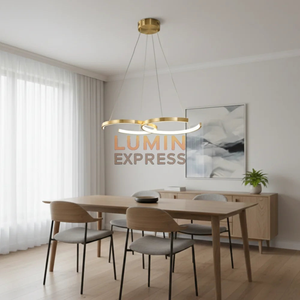 Suspension Fiora Gold lumière chaude LED – luminaire Maroc Luminexpress