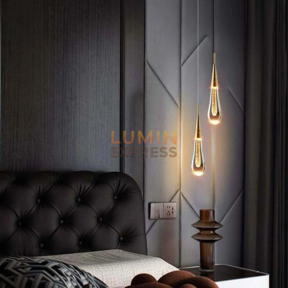 suspension goûte d'eau style moderne luminaire maroc