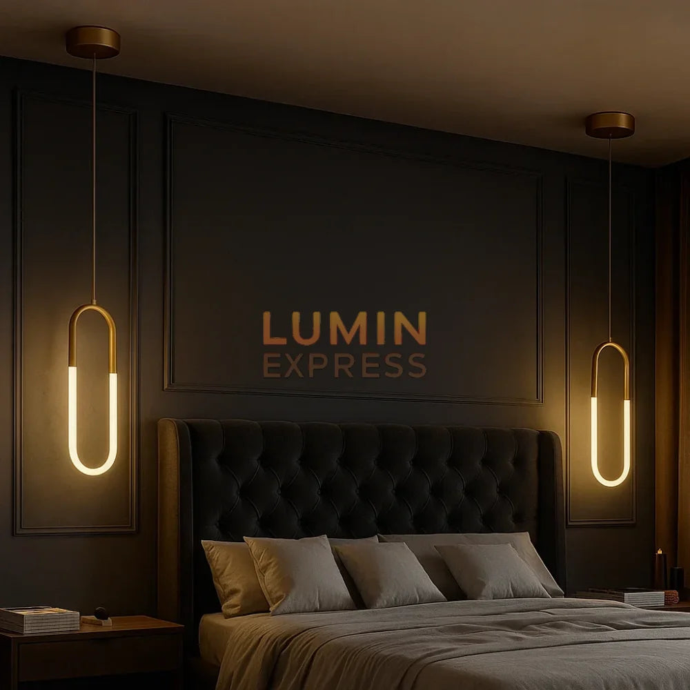 Suspension LED laiton doré WARNER ajustable Luminexpress