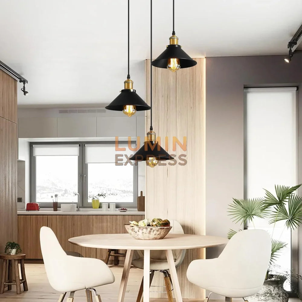 Suspension MAESTRO Black luminaire moderne noir Luminexpress Maroc