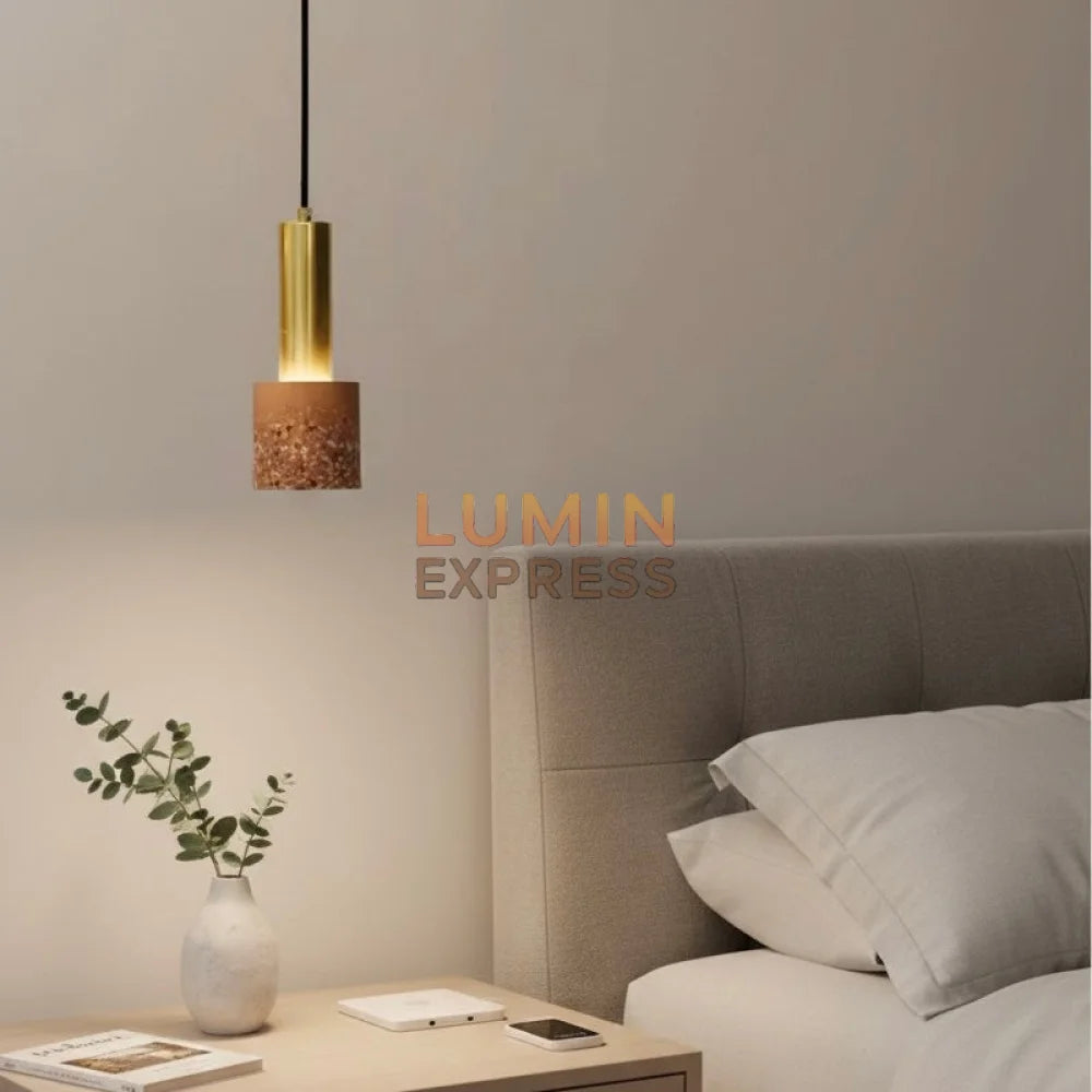 Suspension terrazzo rose pour tête de lit chambre à coucher – Luminaire Maroc