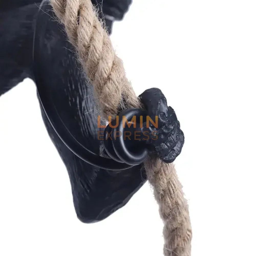 Luminaire MONKEY Black avec corde