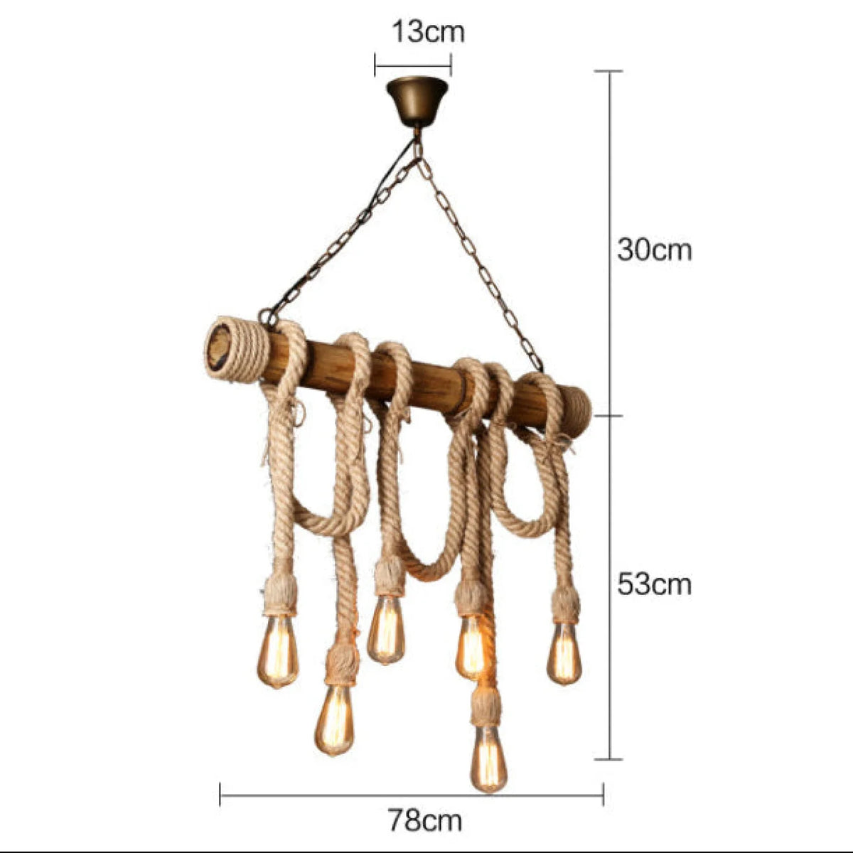 Suspension REYNA Bambou élégante avec ampoule E27
