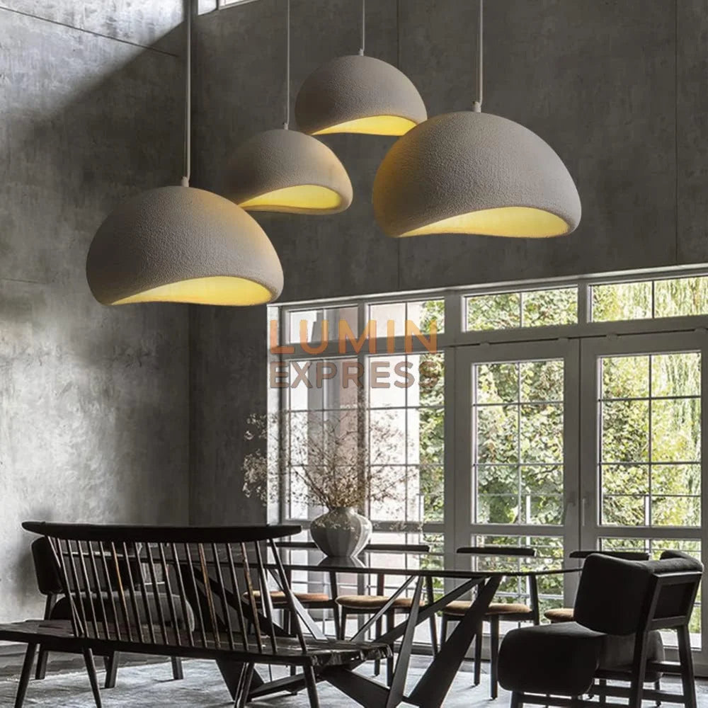 Suspension SHIBUI design japonais en résine blanche haut de gamme