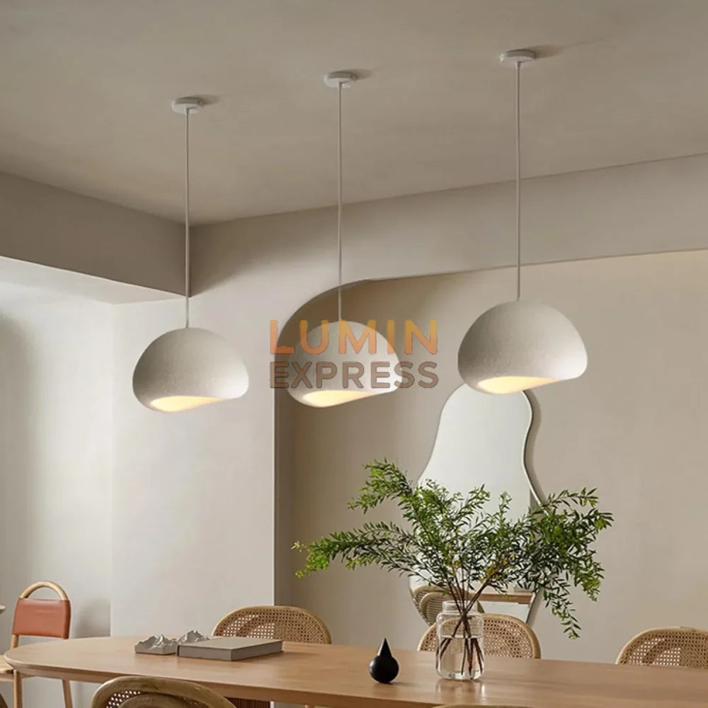 Suspension SHIBUI design japonais en résine blanche haut de gamme