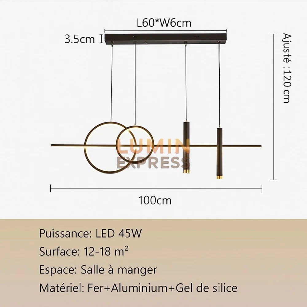 Luminaire Maroc noir design SILVA style IKEA pour salle à manger