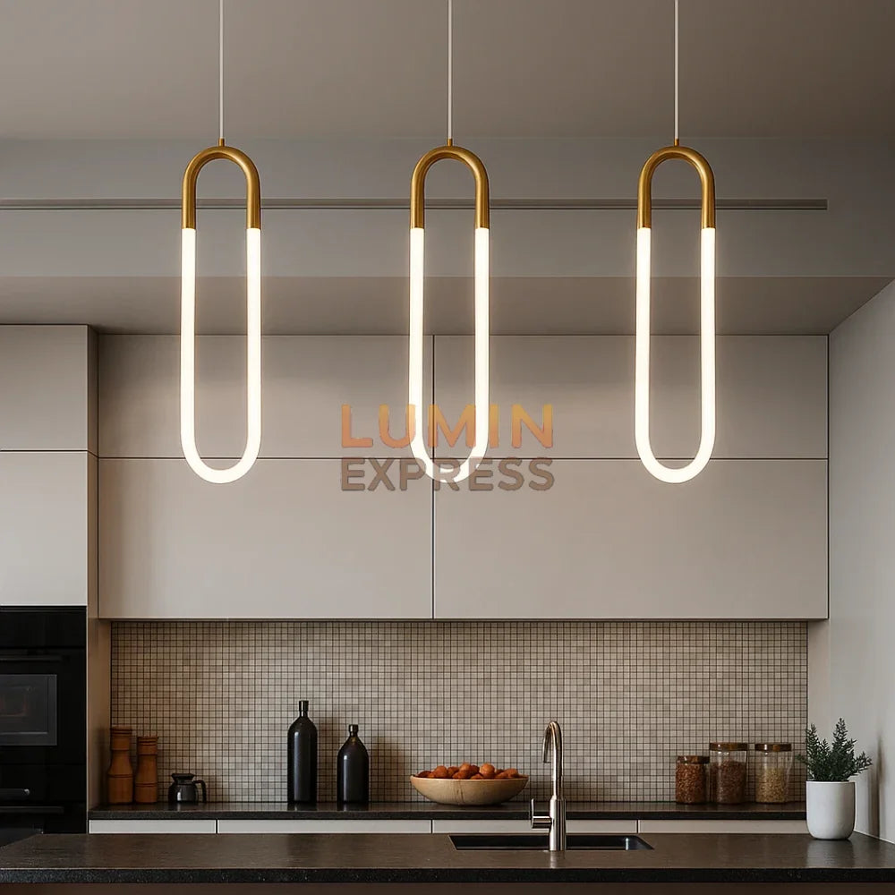 Suspension WARNER laiton doré pour salle à manger moderne Maroc