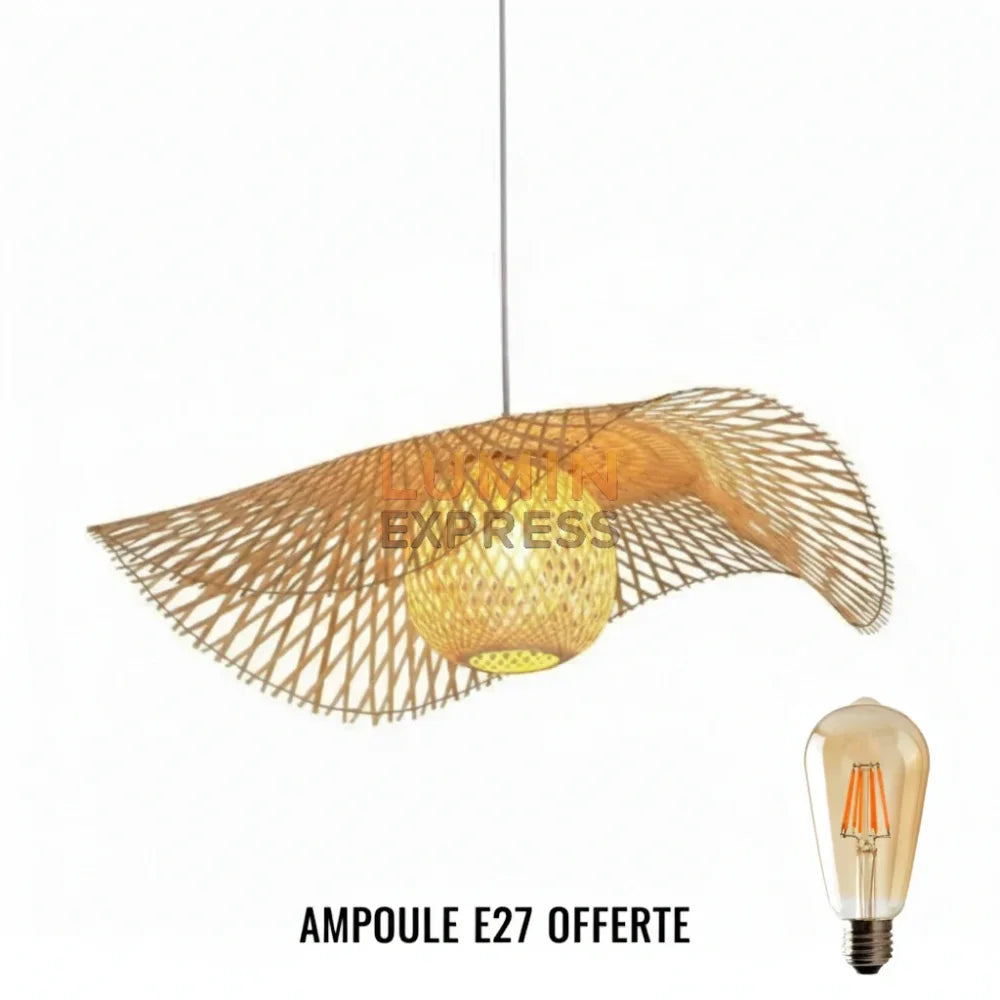 Suspension YUKA – luminaire artisanal et écologique pour intérieur moderne – Luminexpress Maroc