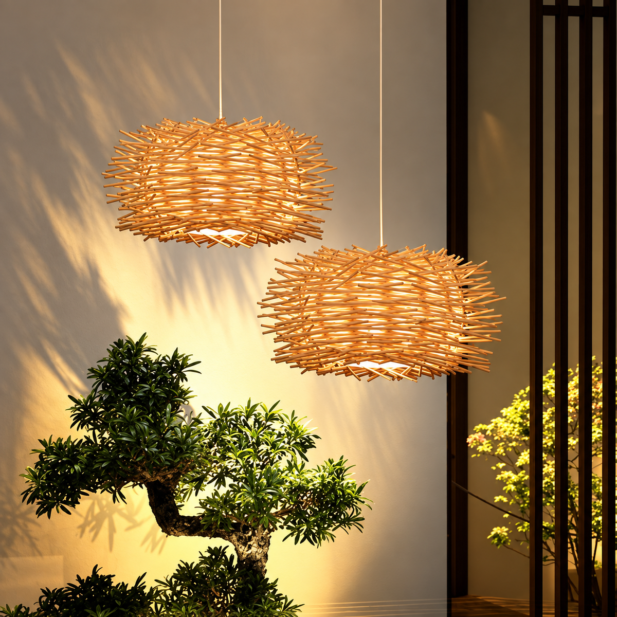Suspension NESTA en Bambou