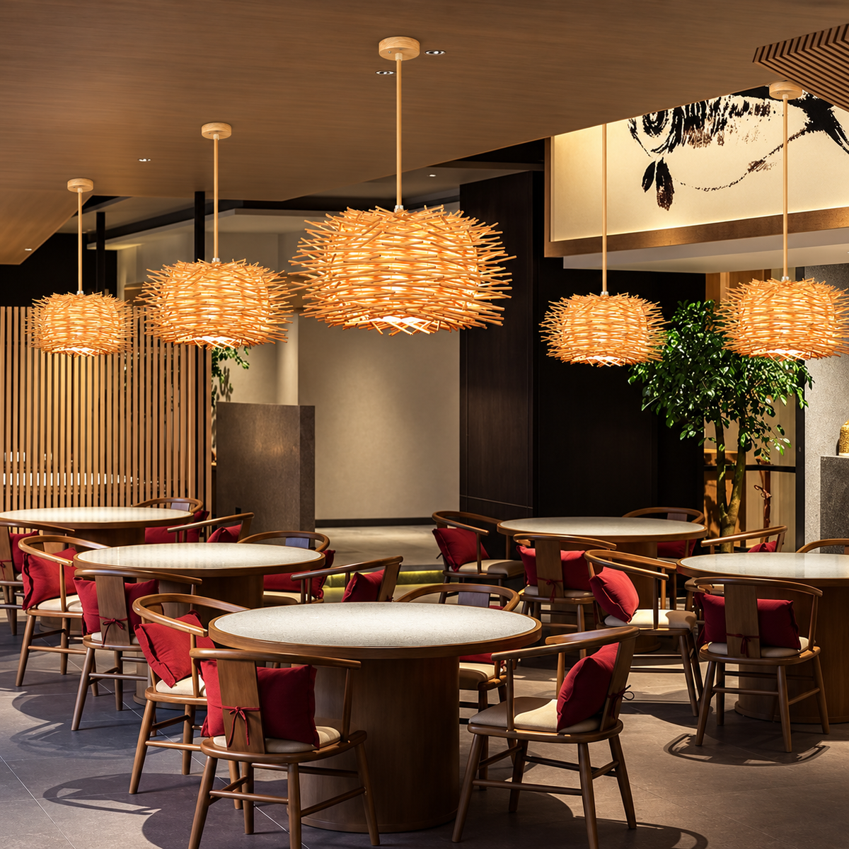 Suspension NESTA en Bambou