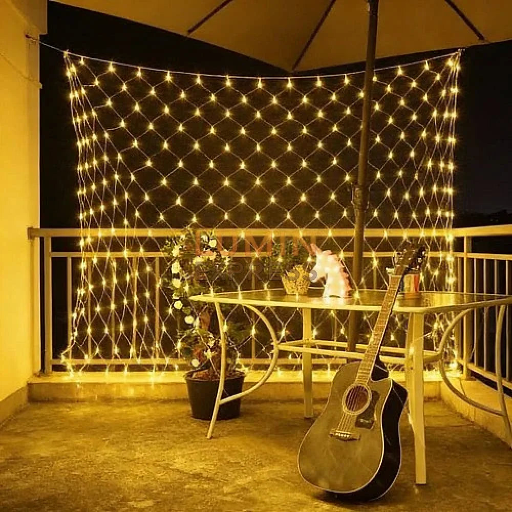 Guirlande Filet lumineux LED 3Mx3M Jaune